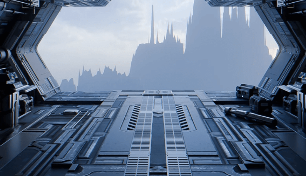 Blender科幻太空飞船舱3D场景模型渲染工程源文件带材质灯光素材