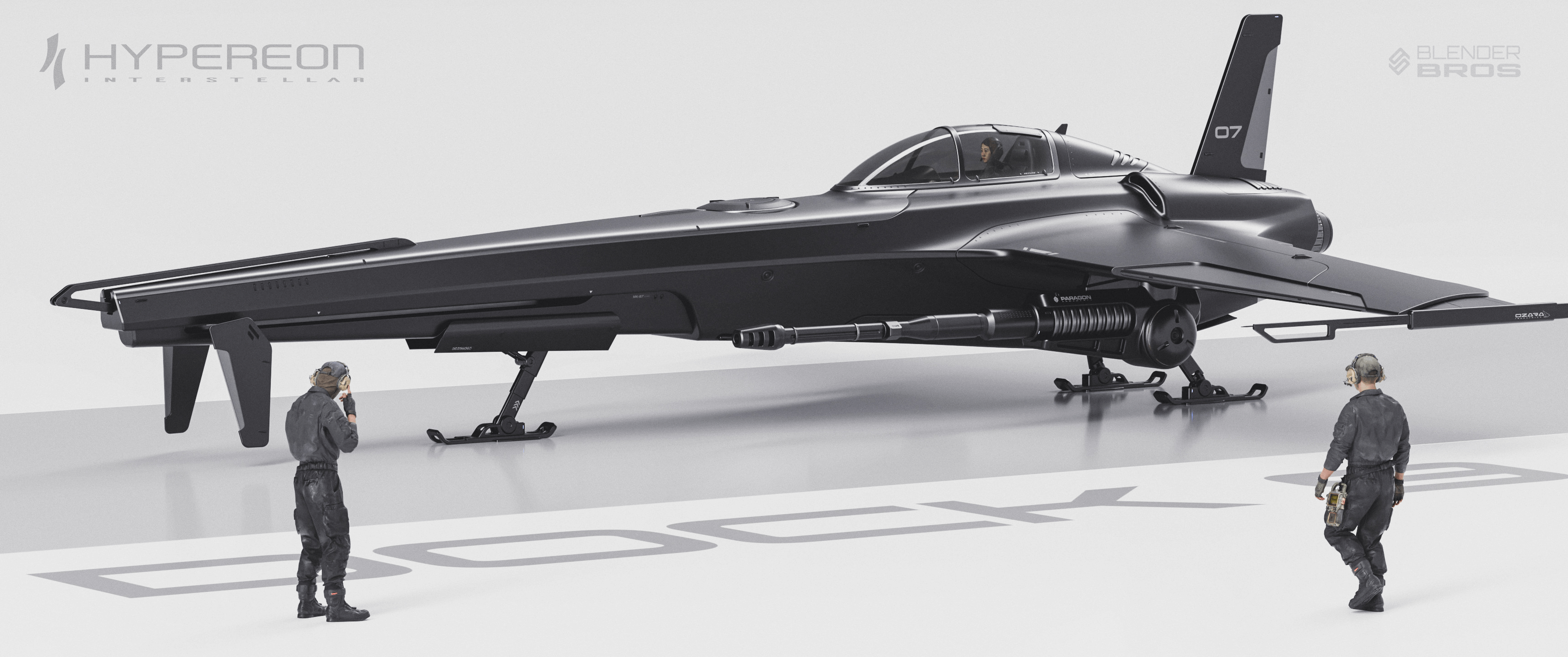 科幻飞船Plasticity建模+Blender渲染