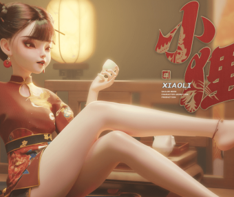 Blender古风美少女角色动画-小狸