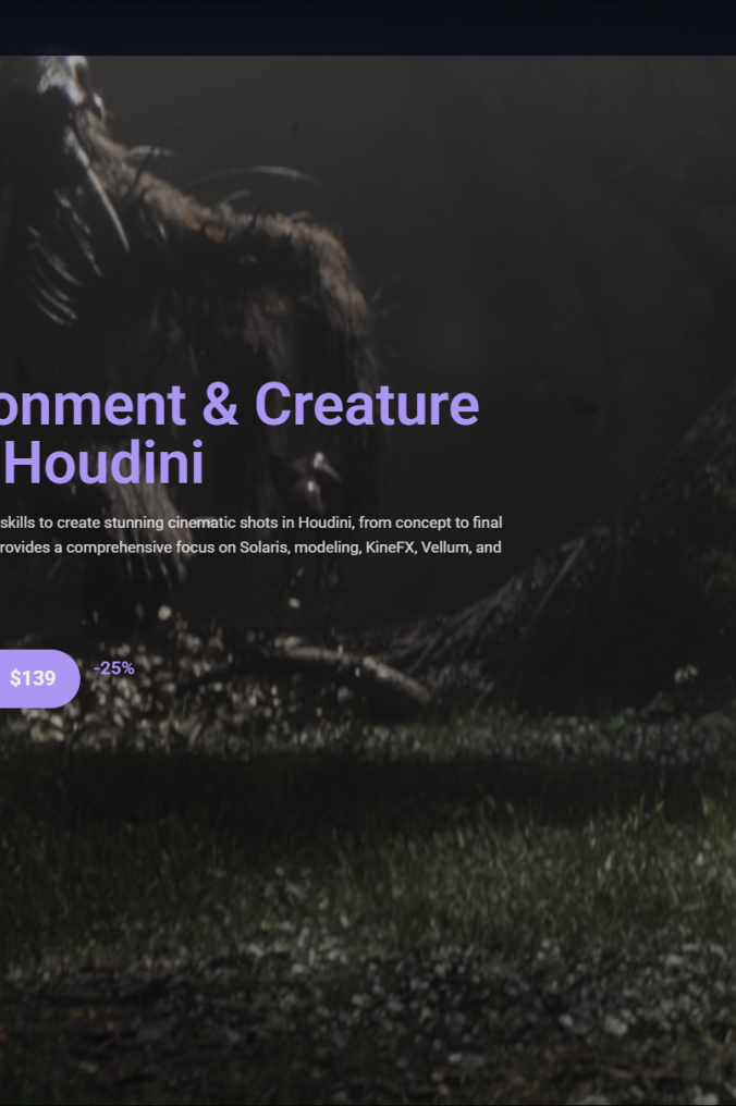 Voxyde Environment & Creature FX in Hoduini Houdini 中的环境和生物特效