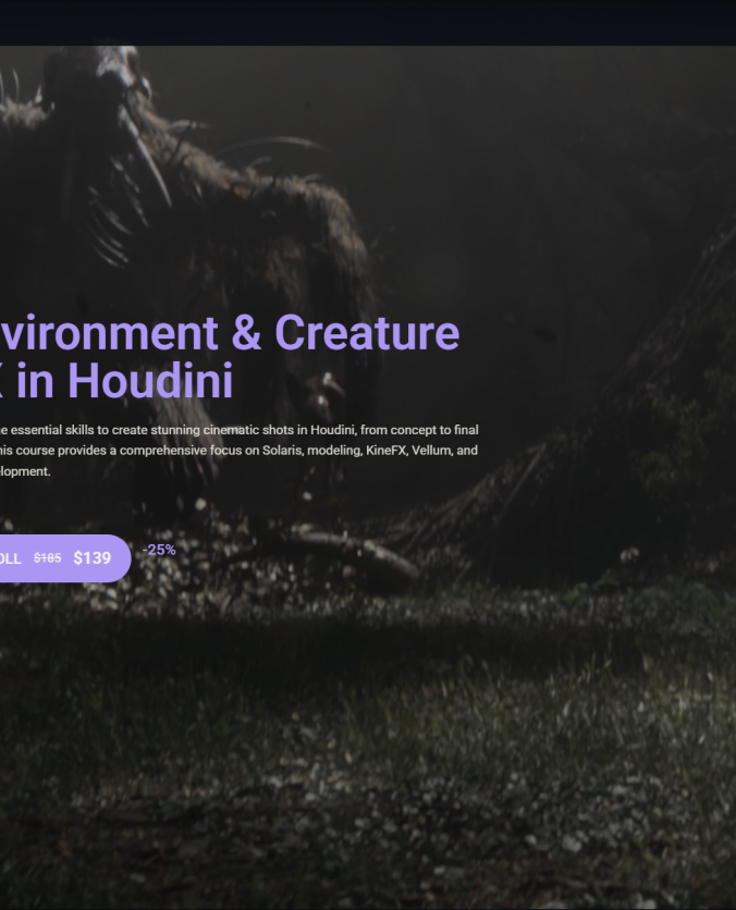 Voxyde Environment & Creature FX in Hoduini Houdini 中的环境和生物特效