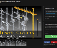 14塔式起重机-高细节3d模型- Vol 02
