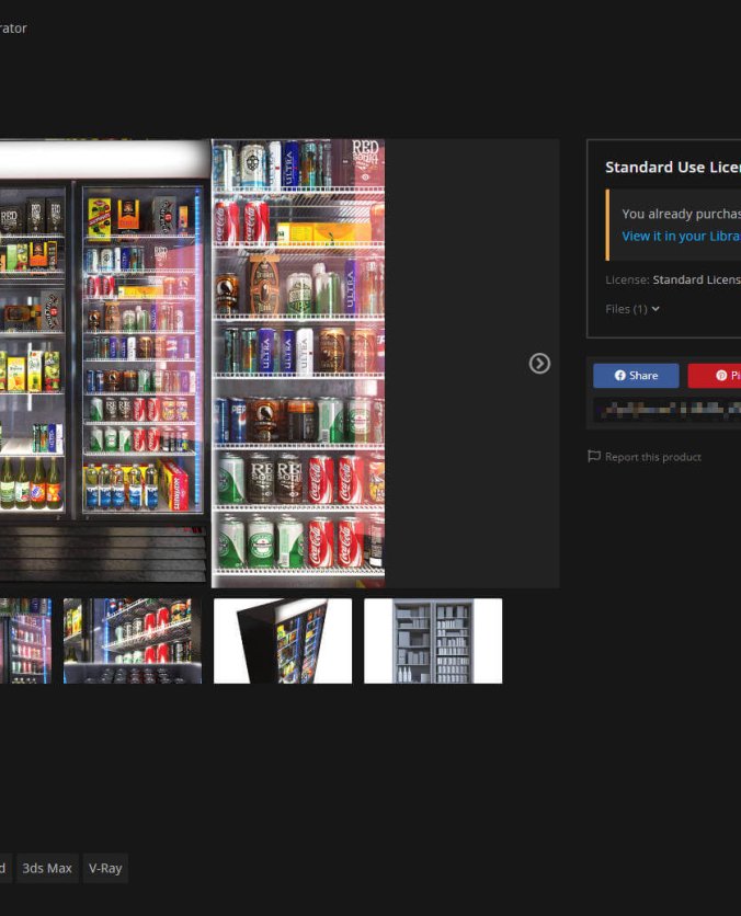 3D模型_饮料冰箱