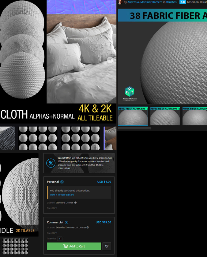 织物褶皱合集_贴图