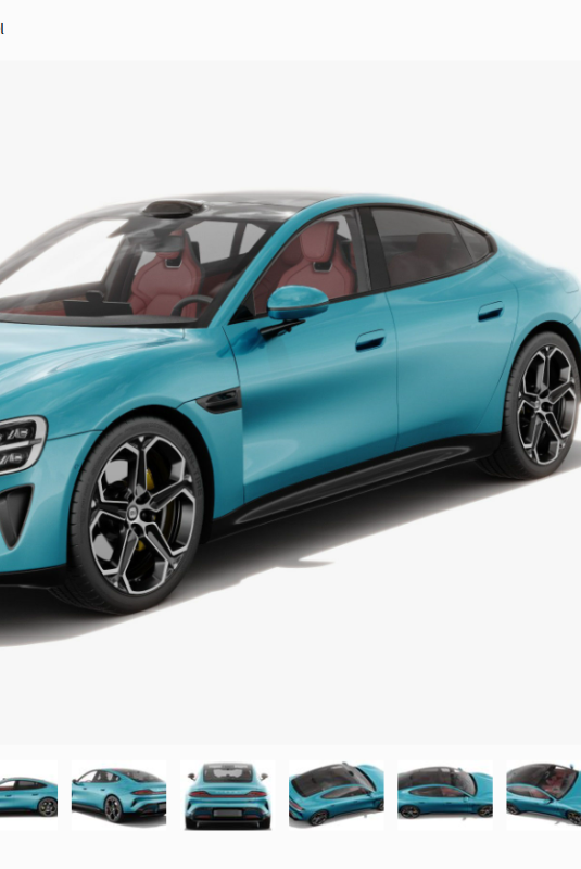 🚗小米su7高精度资产模型团购资产Xiaomi SU7 2024 with interior